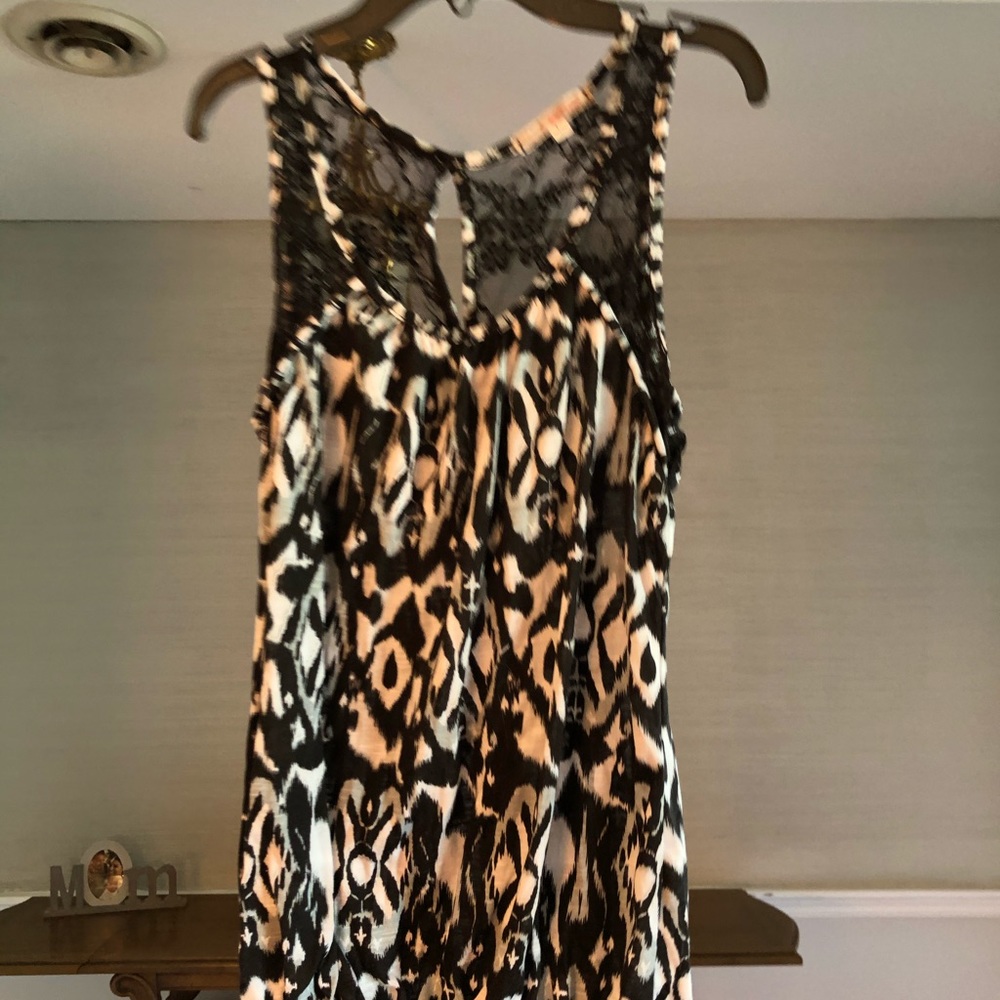 Black and white lace top